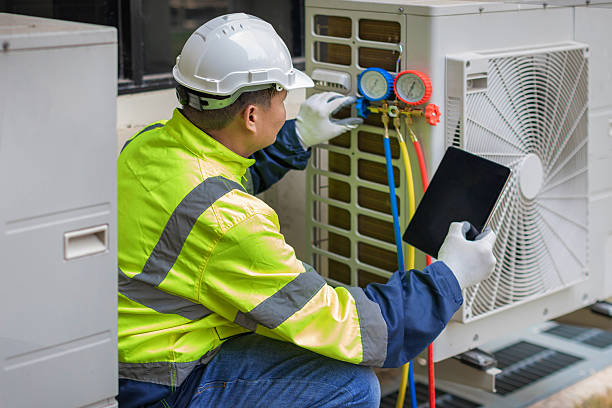 Professional Hvac technician working in Aurora, NY